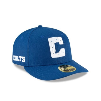 Blue Indianapolis Colts Hat - New Era NFL Logo Mix Low Profile 59FIFTY Fitted Caps USA6524709